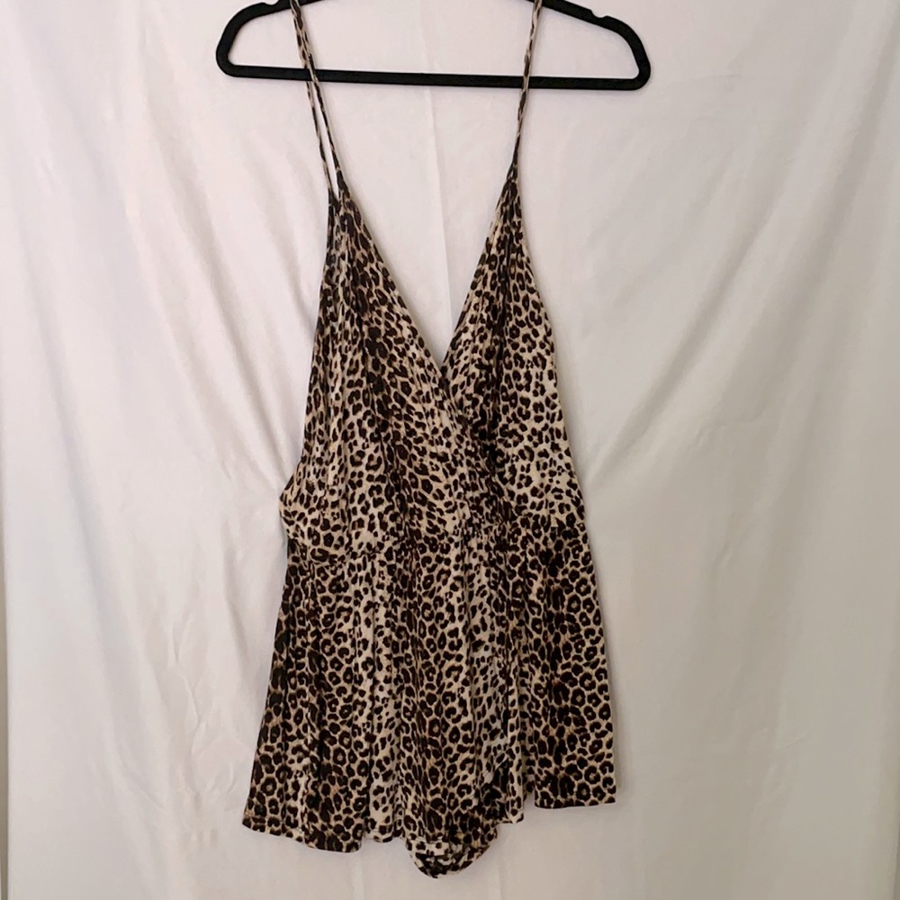 Size medium leopard print romper